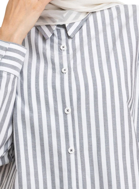 Black - Design 3 Stripped Over - Size Shirt - Khotwh