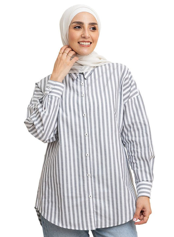 Black - Design 3 Stripped Over - Size Shirt - Khotwh