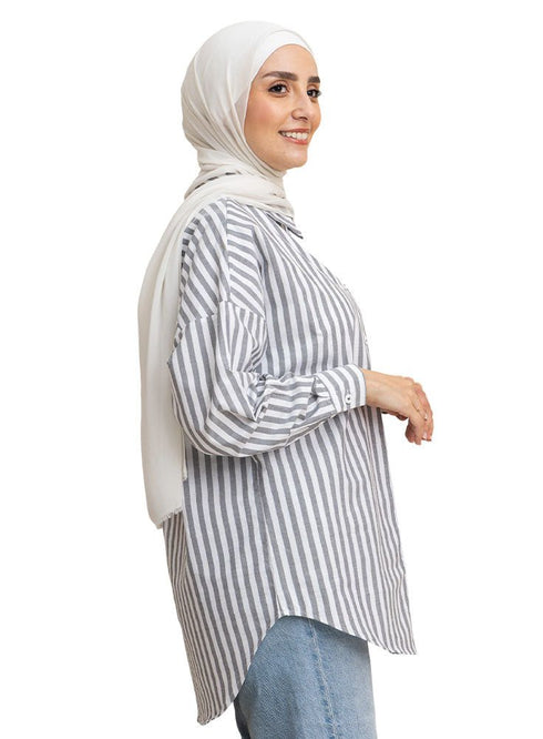 Black - Design 3 Stripped Over - Size Shirt - Khotwh