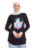 Black - Design 30 Printed Long - Sleeve - Khotwh