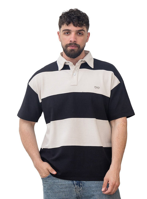 Black Design 3008 NF - Polo Neck T-Shirt - Khotwh