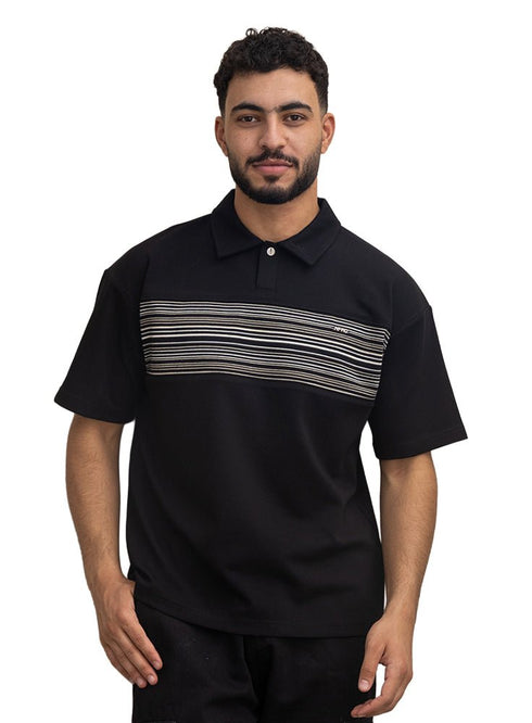 Black Design 3064 NF - Polo Neck T-Shirt - Khotwh