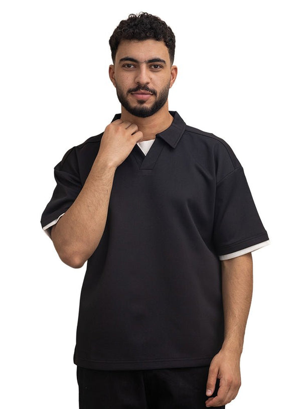 Black Design 3068 NF - Polo Neck T-Shirt - Khotwh