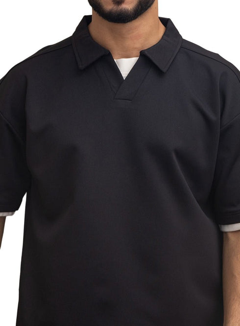 Black Design 3068 NF - Polo Neck T-Shirt - Khotwh