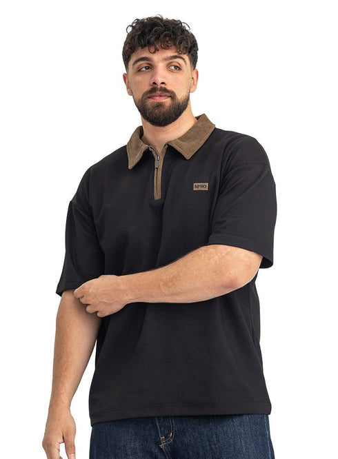 Black Design 3082 NF-Polo Neck T-Shirt - Khotwh