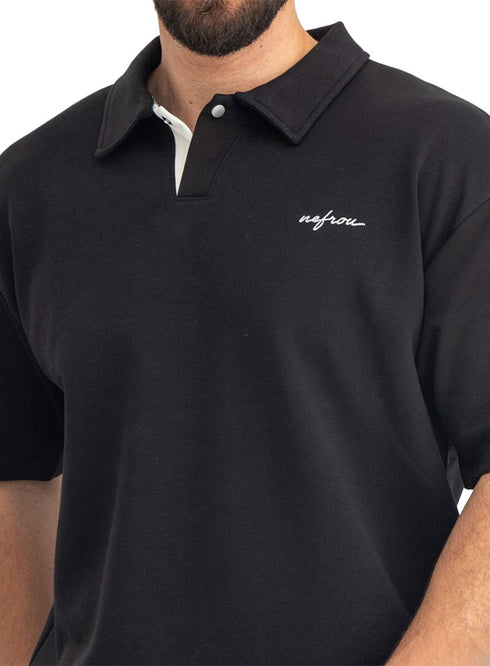 Black Design 3083 NF-Polo Neck T-Shirt - Khotwh