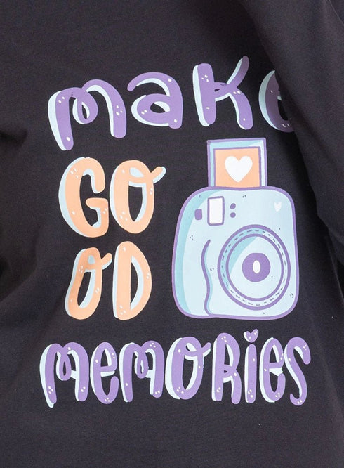 Black - Design 37 Printed Long - Sleeve - Khotwh