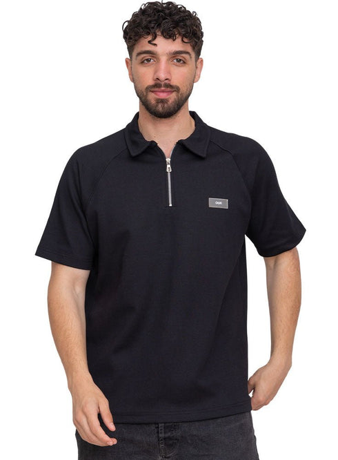 Black Design 3865VIG - Zipper Squares Polo - Khotwh
