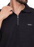 Black Design 3868VIG - Zipper Squares Polo - Khotwh