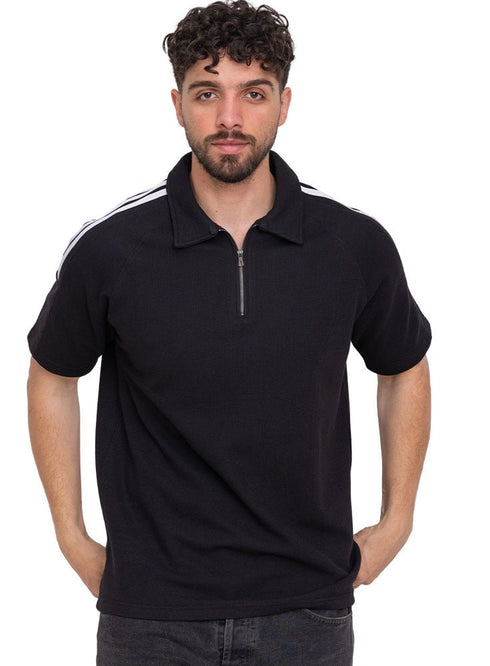 Black Design 3922VIG - Zipper Squares Polo - Khotwh