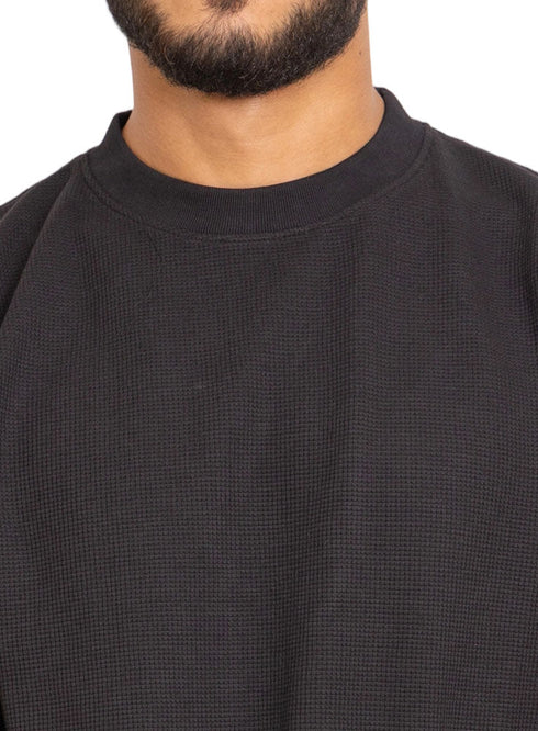 Black Design 3932 Knit Round T-Shirt - Khotwh