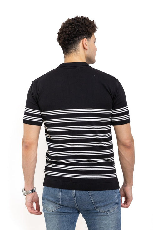 Black Design 4 - F - Polo Neck T-Shirt - Khotwh