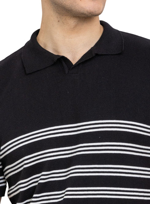 Black Design 4 - F - Polo Neck T-Shirt - Khotwh