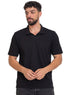 Black - Design 4 Jacquard Polo Neck T-Shirt - Khotwh