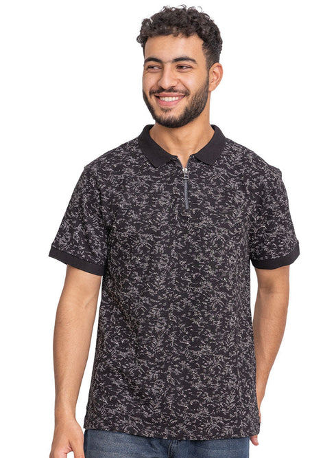 Black Design 411Knit Polo Neck - T-Shirt - Khotwh
