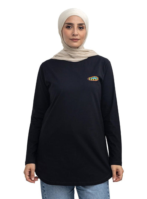 Black-Design 5 Printed Long-Sleeve - Khotwh