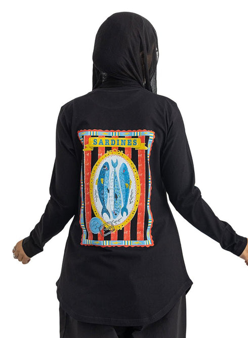 Black-Design 5 Printed Long-Sleeve - Khotwh