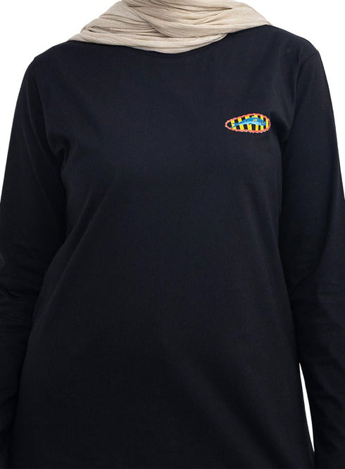 Black-Design 5 Printed Long-Sleeve - Khotwh