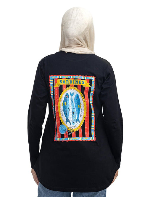 Black-Design 5 Printed Long-Sleeve - Khotwh