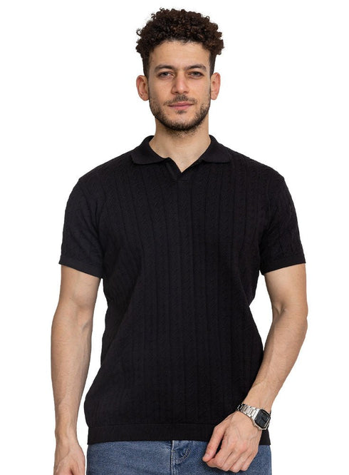 Black Design 6 - F - Polo Neck T-Shirt - Khotwh
