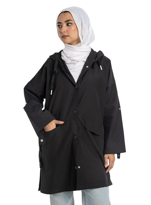 Black - Design 7201 Gabardine Jacket - Khotwh