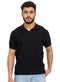 Black Design 7523Knit Polo Neck - T-Shirt - Khotwh