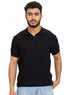 Black Design 7523Knit Polo Neck - T-Shirt - Khotwh