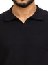 Black Design 7523Knit Polo Neck - T-Shirt - Khotwh