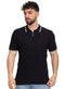 Black Design 7528Knit Polo Neck S - T-Shirt - Khotwh