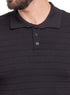 Black Design 7569Knit Polo Neck - T-Shirt - Khotwh