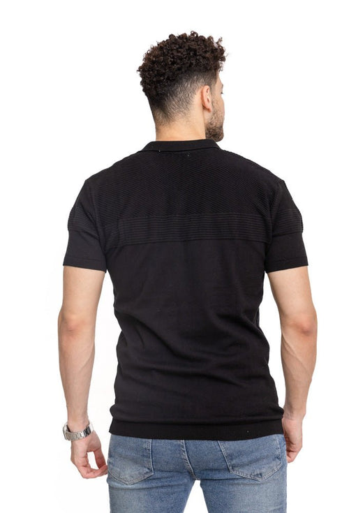 Black Design 8 - F - Polo Neck T-Shirt - Khotwh