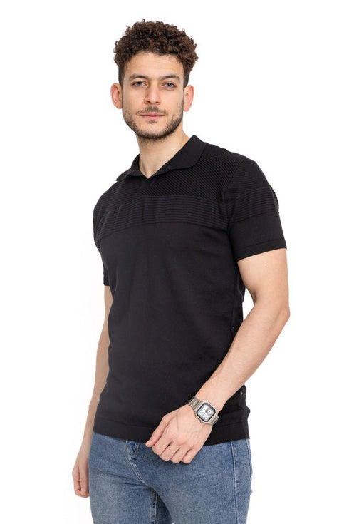 Black Design 8 - F - Polo Neck T-Shirt - Khotwh