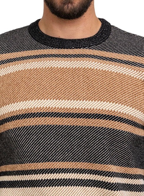 Black - Design116 Br - Striped Pullover - Khotwh