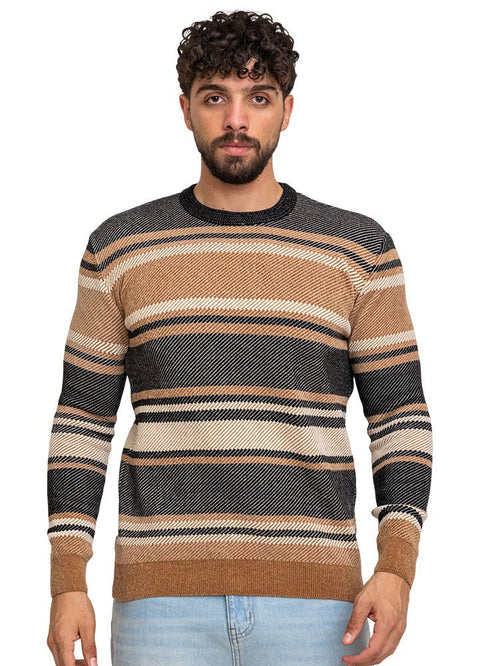 Black - Design116 Br - Striped Pullover - Khotwh