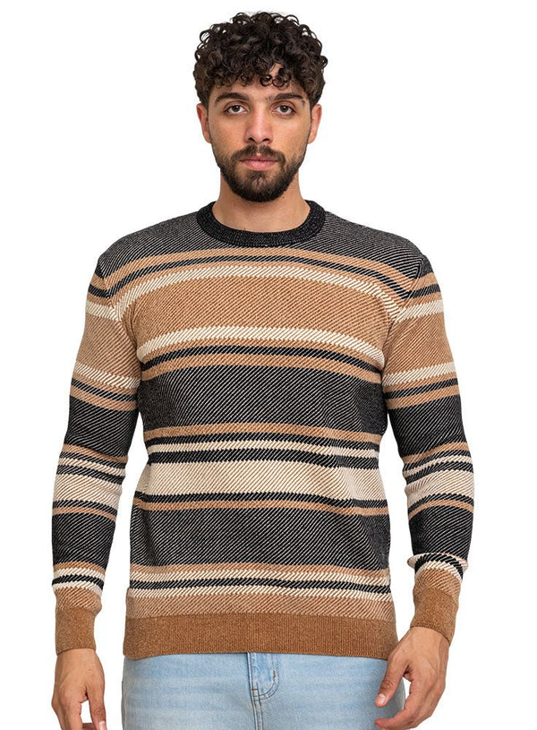 Black - Design116 Br - Striped Pullover - Khotwh
