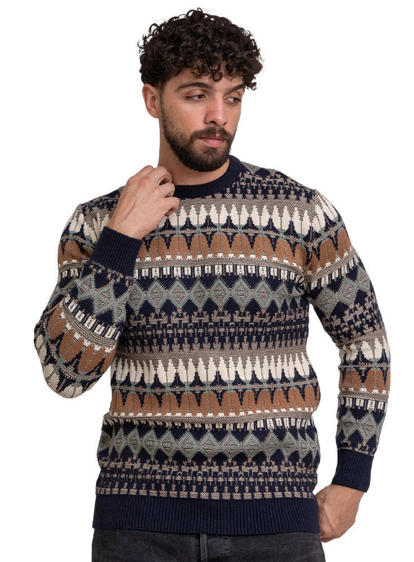 Black - Design117 Br - Round Pullover - Khotwh