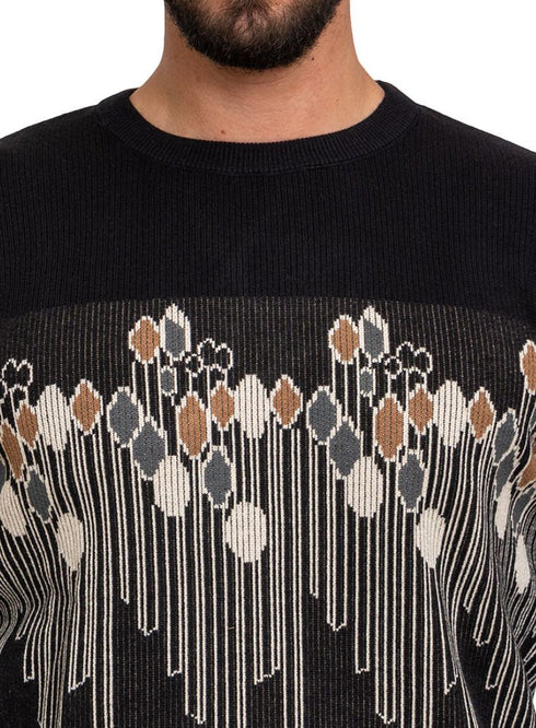 Black - Design120 - 1 Br - Striped Pullover - Khotwh