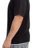 Black Double-Layerd Oversize Round T-Shirt - Khotwh