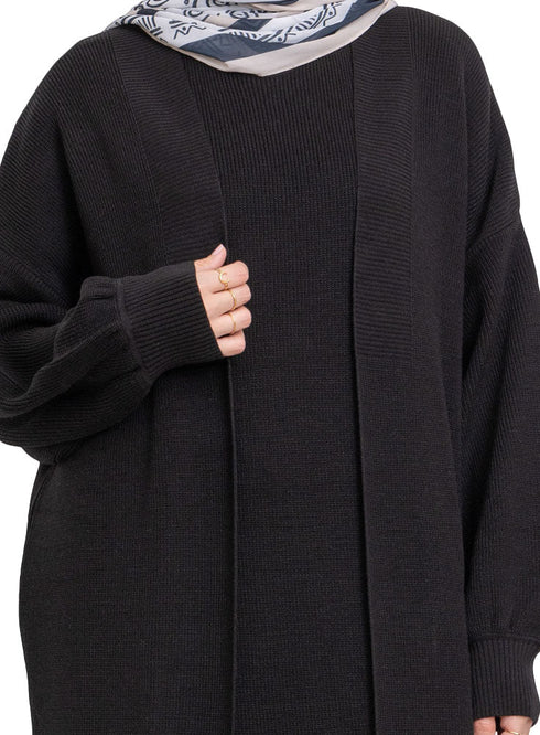 Black Dress Knit Suit - Khotwh