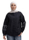 Black Embroidered Poplin Shirt - Khotwh