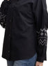 Black Embroidered Poplin Shirt - Khotwh