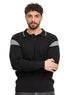Black F - Striped Polo Neck Pullover Design 1 - Khotwh