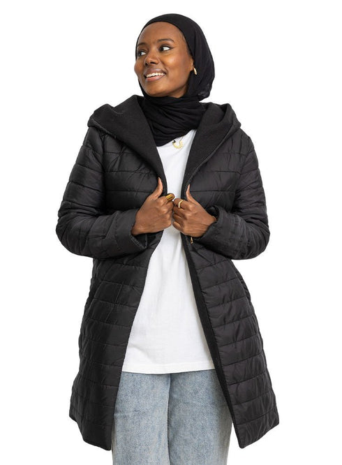 Black Feather Double Face Jacket - Khotwh