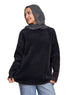 Black Fluffy Over Size Pullover - Khotwh