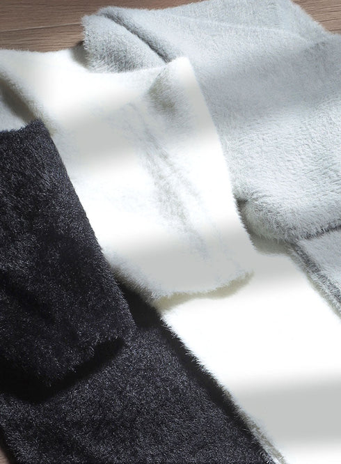 Black Fluffy Scarf - Khotwh