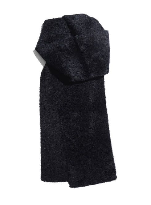 Black Fluffy Scarf - Khotwh