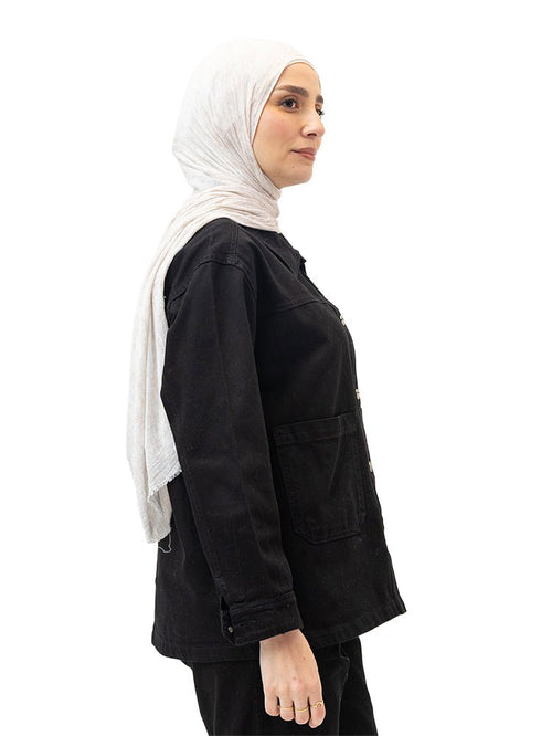 Black Gabardine Jacket 4 - Khotwh