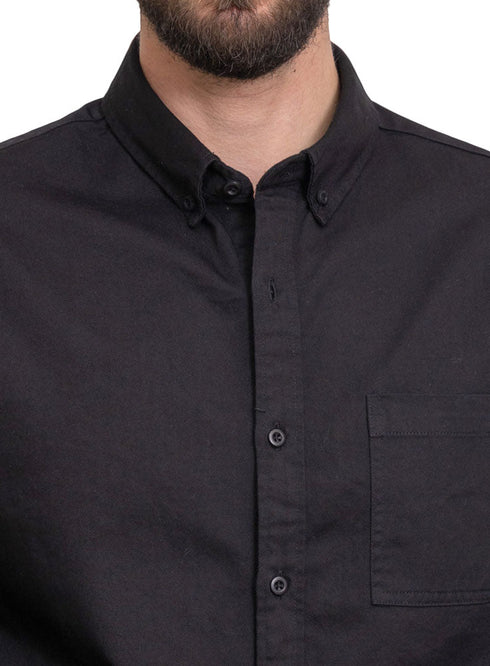 Black Gabardine Shirt - Khotwh