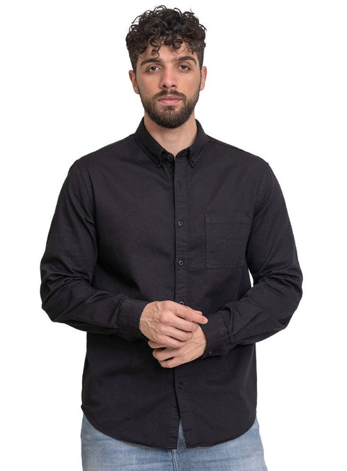 Black Gabardine Shirt - Khotwh