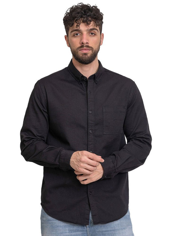 Black Gabardine Shirt - Khotwh